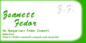 zsanett fedor business card